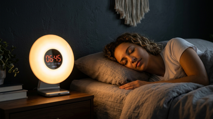Sunrise Alarm Clock Wake Up Light with White Noise Machine 7 Sleep Sounds Bedside Lamp USB Rechargeable Nursery & Bedroom Gift Gro Clock