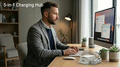 5M Extension Lead Cube with USB Charging Station, Goldling 2 Way Power Strip, Extension Socket with 5M Extension Cable Desk Accessories Travel Plug Extension Lead with USB slots Office Accessories
