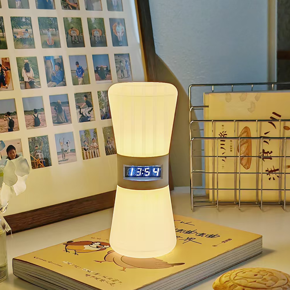 LED Hourglass Timer Night Light Remote Control & USB Powered Warm White Ambient Lamp Bedroom Bedside Mood Lighting Modern Home Décor Gift