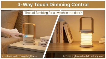 Foldable Lantern Desk Lamp LED Night Light USB Rechargeable Portable Table Lamp for Bedroom, Living Room & Home Décor Unique Gift