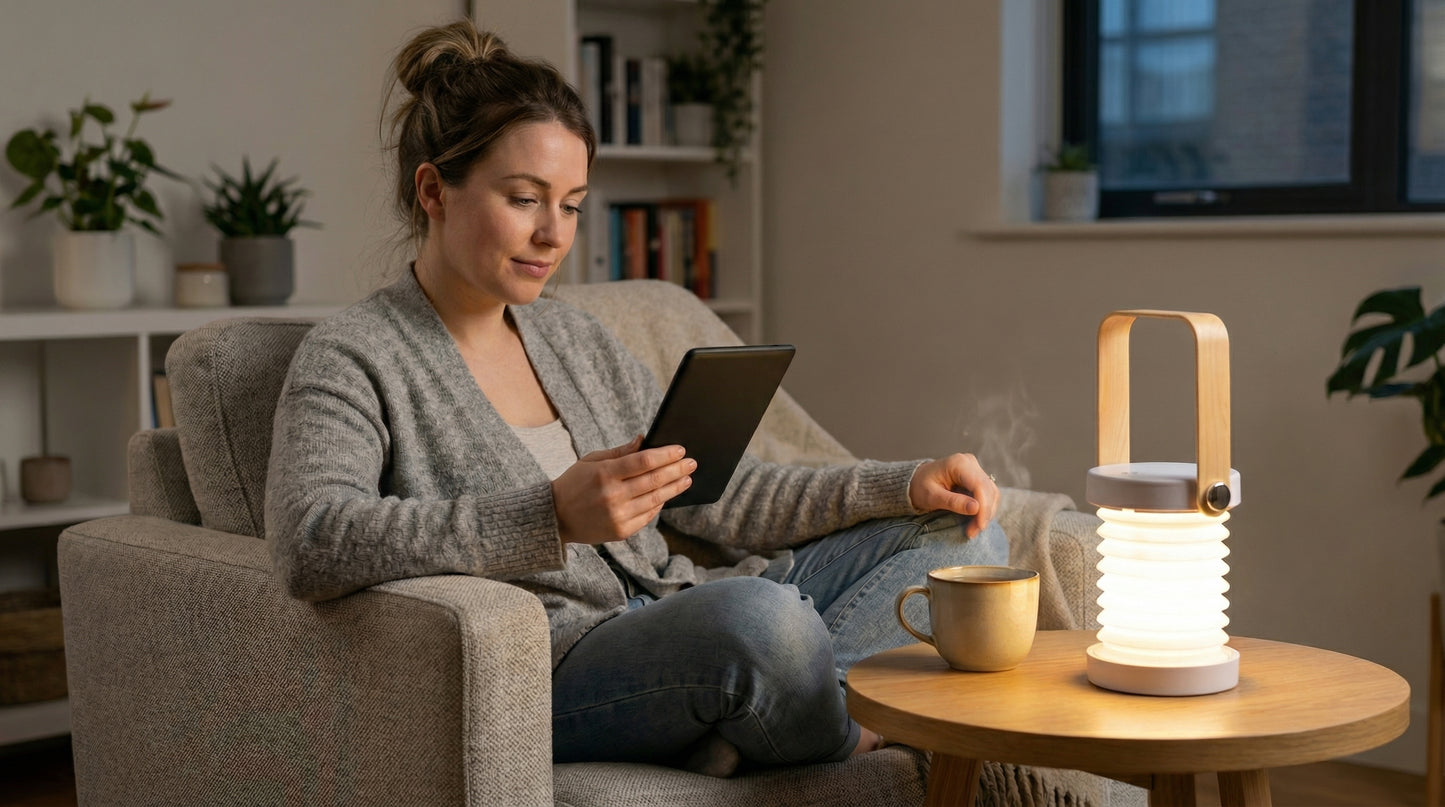 Foldable Lantern Desk Lamp LED Night Light USB Rechargeable Portable Table Lamp for Bedroom, Living Room & Home Décor Unique Gift
